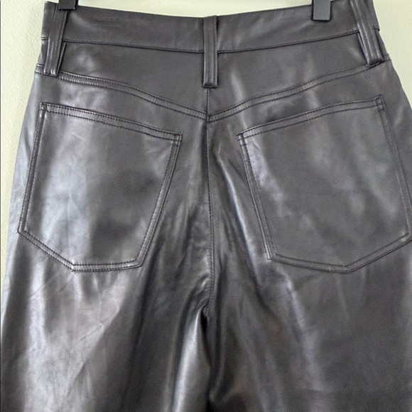 Madewell Faux Leather The Perfect Vintage Jean Black Soft/supple Washable Flaw - Picture 6 of 16